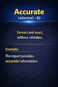 Accurate (Adjective) Explained – B2 English#accurate #b2english #englishshorts #learnenglish