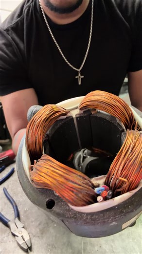 Copper from electric motor. #foryoupage #fyp #foryou #viral #parati