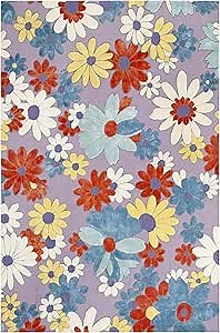 SAFAVIEH Area Rug 8x10 - Wilton Collection - Large - Lilac & Blue, Hand-Hooked Wool & Viscose, Ideal for Living Room, Bedroom, Office, Dining Space (WIL342A)