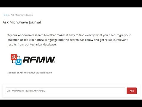 New AI Search on microwavejournal.com
