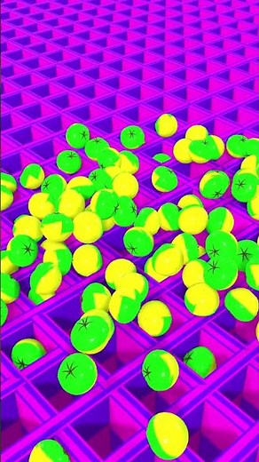 Colorful Sphere Physics Gets Weirdly Satisfying #simulation #relaxing