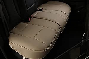 EDEALYN® 1 Pack Scalable (124-140cm) Back Seat Cover Car Seat Cover Seat Protector Rear Seat Bottom Cover Fits 90% of car - for Seat Bottom Only (Tan - Rear seat)