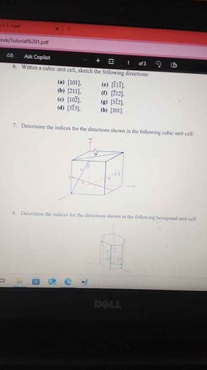 Within a cubic unit cell, sketch the following directions:   ... | Filo