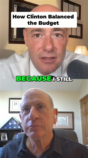 sanity check with phil heimlich on Instagram: "Clinton balanced the budget by fixing the tax code and bending the spending curve. #philheimlich #sanitycheck #podcast #politics"