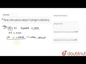 Raney nickel used as a catalyst in hydrogen is obtained by | 11 | ALKANES | CHEMISTRY | R SHARMA...