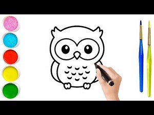 How to draw Owl for Kids, Drawing & Colouring, Step by Step Drawing, Drawing for Kids, Drawing Easy