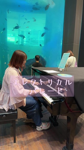 エレクトリカルパレードを街で楽しむピアノ演奏