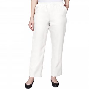 Alfred Dunner Womens Solid Short Length Pant
