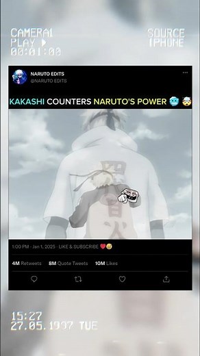 NARUTO VS KAKASHI RASENGAN CLASH 💀🔥 #viralshorts