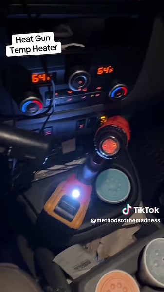 Using a Heat Gun as a Temporary Car Heater