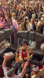 “This is Tim the security guard. Tim is the vibe. Be like Tim.” - @cowboysmusicfestival via TikTok . . . #calgary #stampede #calgarystampede #yyc #alberta #berta #concert #goodvibes #lifeoftheparty | Meanwhile in Alberta