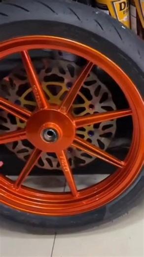 repaint candy orange wheels here bro #carangecat #ngecatvelg #repaintvelg