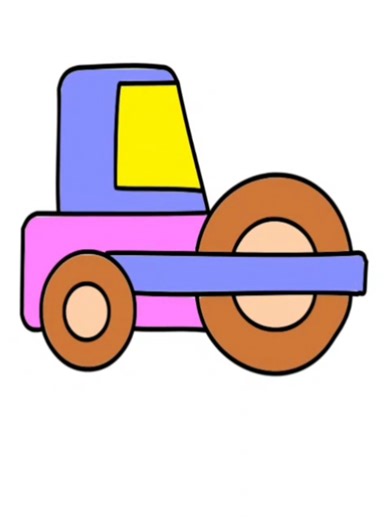 Cómo Dibujar y Colorear un Tractor de Caricatura