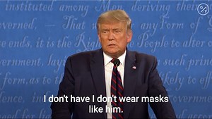 102K views · 61 reactions | “I don’t wear masks like him,” Trump said Tuesday. “Every time you see him, he’s got a mask.” Here's what Trump and Biden said about masks during #Debate2020. More via Bloomberg Politics trib.al/a9Kqwv8 | Bloomberg Originals | Facebook