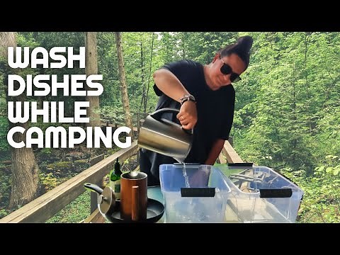 How to WASH DISHES while CAMPING | Camping for Beginners | Camping Tips and Tricks