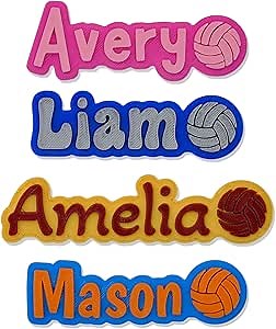 Custom Magnets for Fridge and Locker – 3D Printed Two-Color Name Design with Volleyball Icon – Personalized Magnets with Strong Grip & Made of Durable PLA