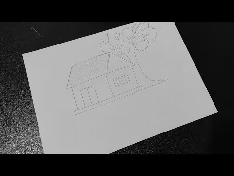 Easy Village House Drawing Tutorial | House Drawing #housedrawing