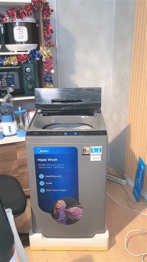 [CUCI GUDANG] MIDEA Mesin Cuci MA100W85 ID Top Loading Touch 8.5 Kg 1 Tabung Smart Hijab Program Garansi 5 Tahun
