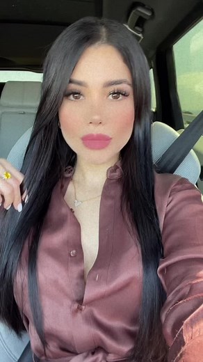 Stylish Car Ride: Woman with Long Black Hair