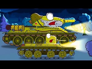 Serangan malam. Kartun perang. Animasi tentang tank. Mobil anak kartun. Kartun tentang pertempuran.