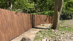 36 reactions | Well we rocked the staining of the fence looks so good. The pond peeps will be back next week it is a huge job. Hoping the rain the next few days rinses everything down and works to their favor. | Critter Sitters CNY | Facebook