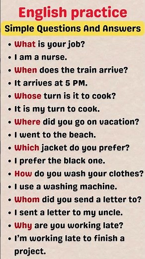 Master Simple English Questions and Answers | English Practice Tips #englishlanguage