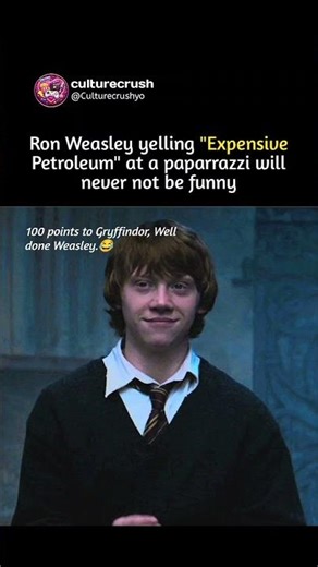 Ron Weasley yelling "Expensive Petroleum" at the paparazzi will never not be funny! 😂