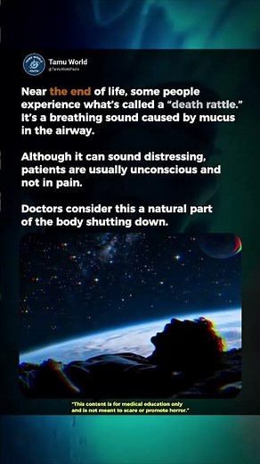 A Common Breathing Sound Near the End of Life. #tamuworld #education #human