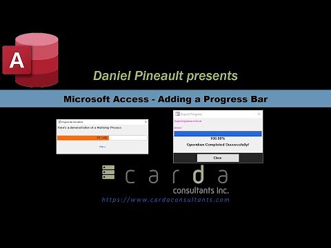 Microsoft Access - Adding a Progress Bar