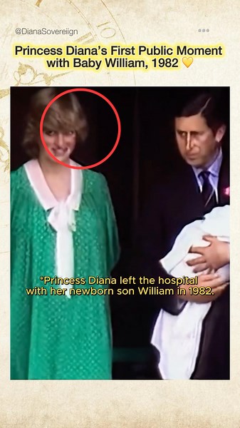 Princess Diana’s First Public Moment with Baby William, 1982 💛#PrincessDiana #PrinceWilliam
