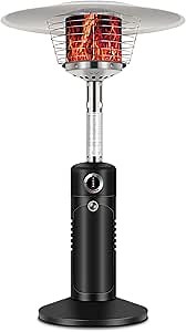 Hykolity Tabletop Propane Heater, 13,000 BTU Outdoor Propane Heater with Triple Protection System, Outside Heaters for Patio, Garden, and Residential