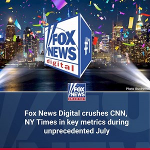 DIGITAL DOMINATION: Fox News Digital trounced competitors last month, finishing No. 1 in multiplatform minutes with 3.9 billion compared to 2.3 billion for No. 2 CNN. It was Fox News Digital’s best month in the key metric since January 2021. https://trib.al/AFnsEIE | Fox Business
