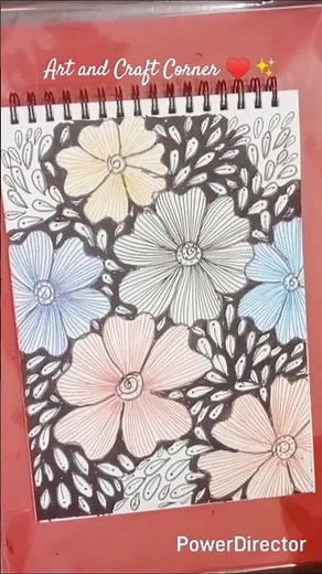 pencil drawing||easy cover page design ideas 💡|| Easy beautiful patterns design😍|| #shorts #ytshorts