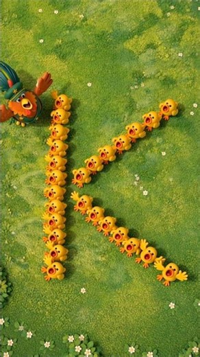 Alphabet A to Z for Kids | Funny Chick Army Forms Letter K | @AbcHappykids.channel ​