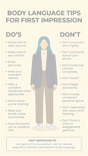 Do's and Don'ts of confident Body Language 🤝 #mindset #confidence #education #english #shorts #tips