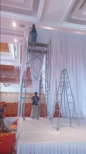 Creative Fabric Decorations for Stunning Stage Designs!" #shorts