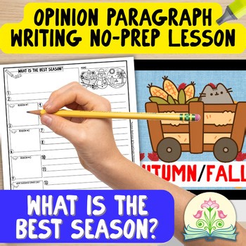2nd Grade Opinion Paragraph Writing Template & Lesson | What is the Best Season?