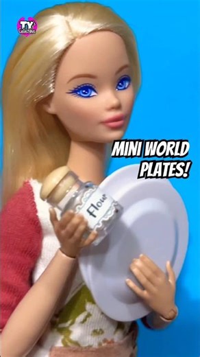 Mini plates for Barbies! Mini World finds #barbie #mini #miniworld #toyunboxing #miniature #mattel