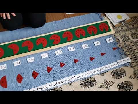 Montessori Fraction Circles - How to write numbers and words