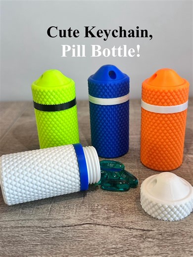 3D Printed Pill Box Keychain – Customizable Travel Medicine Case - Etsy UK