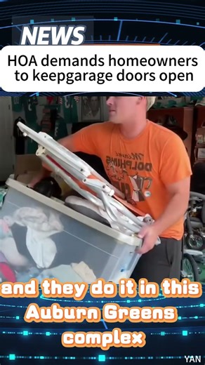 HOA demands homeowners to keep garage doors open #news #shorts