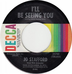 Jo Stafford - I'll Be Seeing You / Make Love To Me