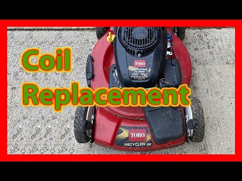 Replacing the spark pug wire on a Toro Push Mower