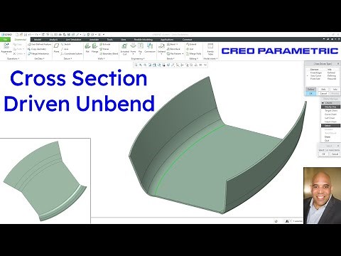 Creo Parametric - Sheet Metal - Cross Section Driven Unbend