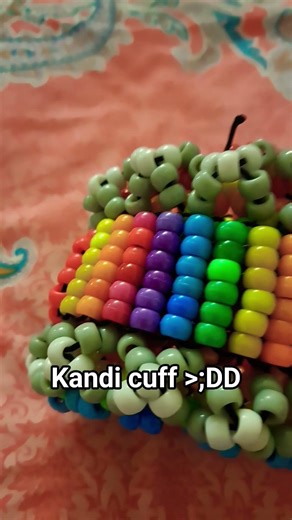 this is my first ever rotating kandi cuff btw :) #kandi