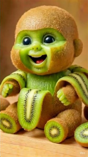 Kiwi baby suddenly giggles with sound effect