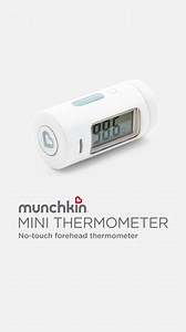 Our new Mini Thermometer uses no-touch infrared technology for accurate results, even while they sleep. | Munchkin