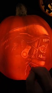 14K views · 170 reactions | Want to make your own Xenomorph pumpkin? Here’s how!  Please be careful when using sharp tools | SEGA | Facebook