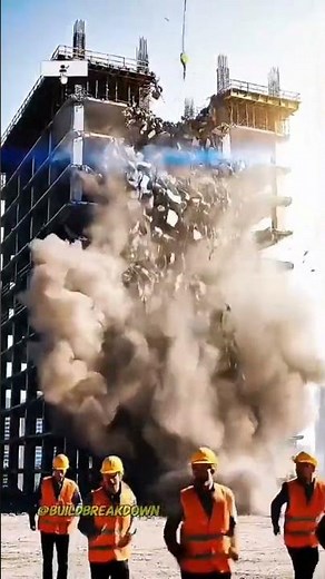 Mobile Crane Falls off Building During Collapse - Scary Footage #cranecollapse #buildingcollapse
