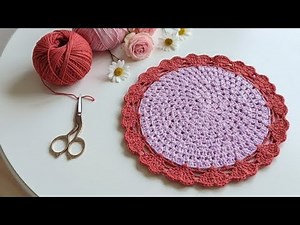 Beginner crochet Projects, Round crochet tablecloth for beginners step by step
